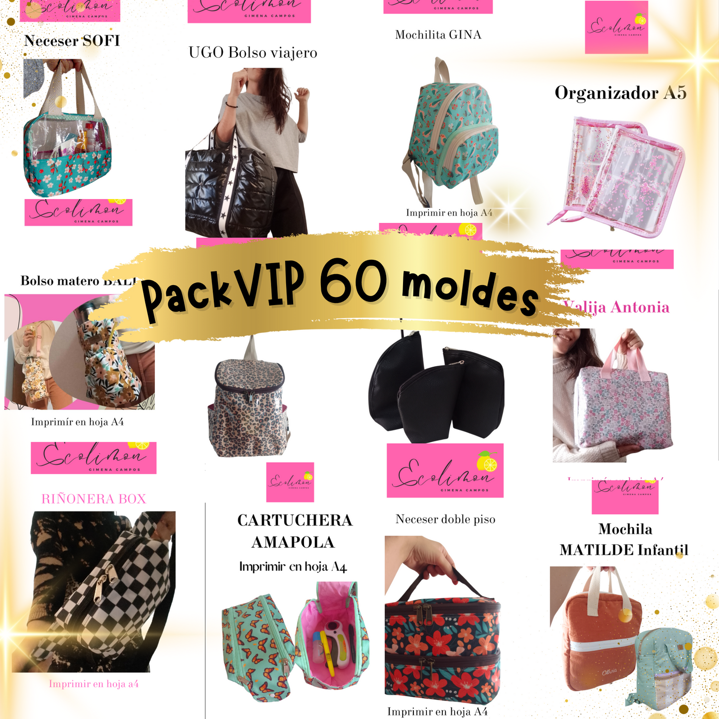 63 Moldes de Costura Creativa Listos para Imprimir  !!